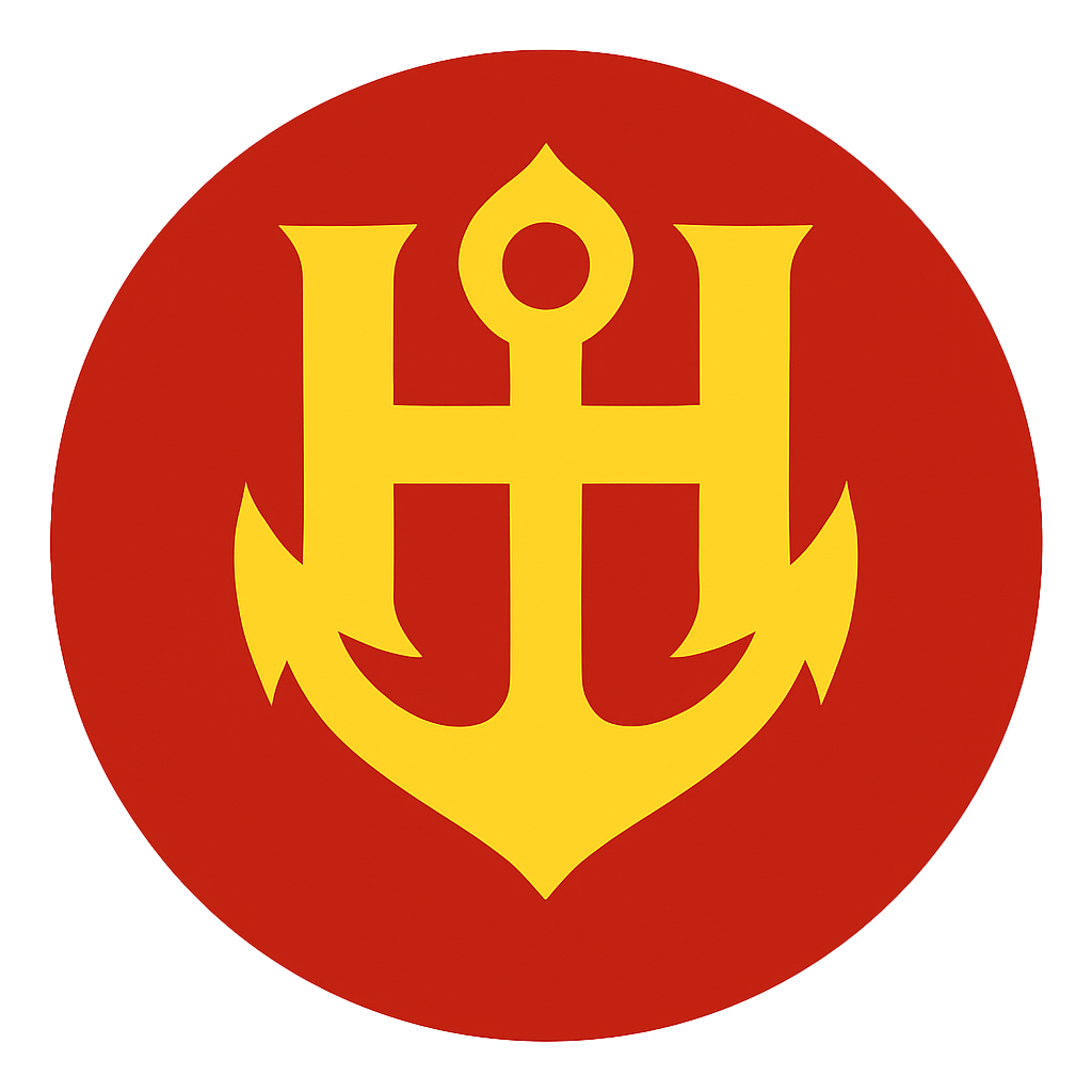 $HOLD Logo - Red Anchor Symbol